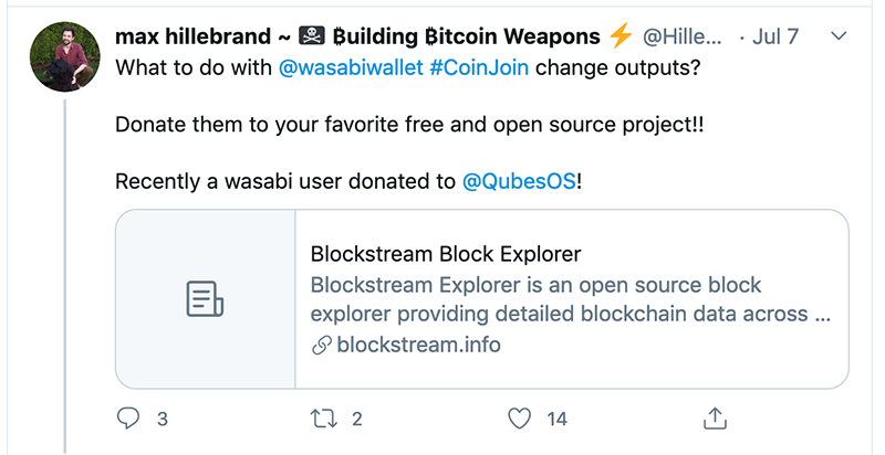 Screenshot of Bitcoin.com Verifying an CryptoMixer Signed Message